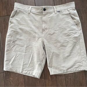 Hurley H2O Dri Khaki Men's Lightweight Walking Shorts size 36